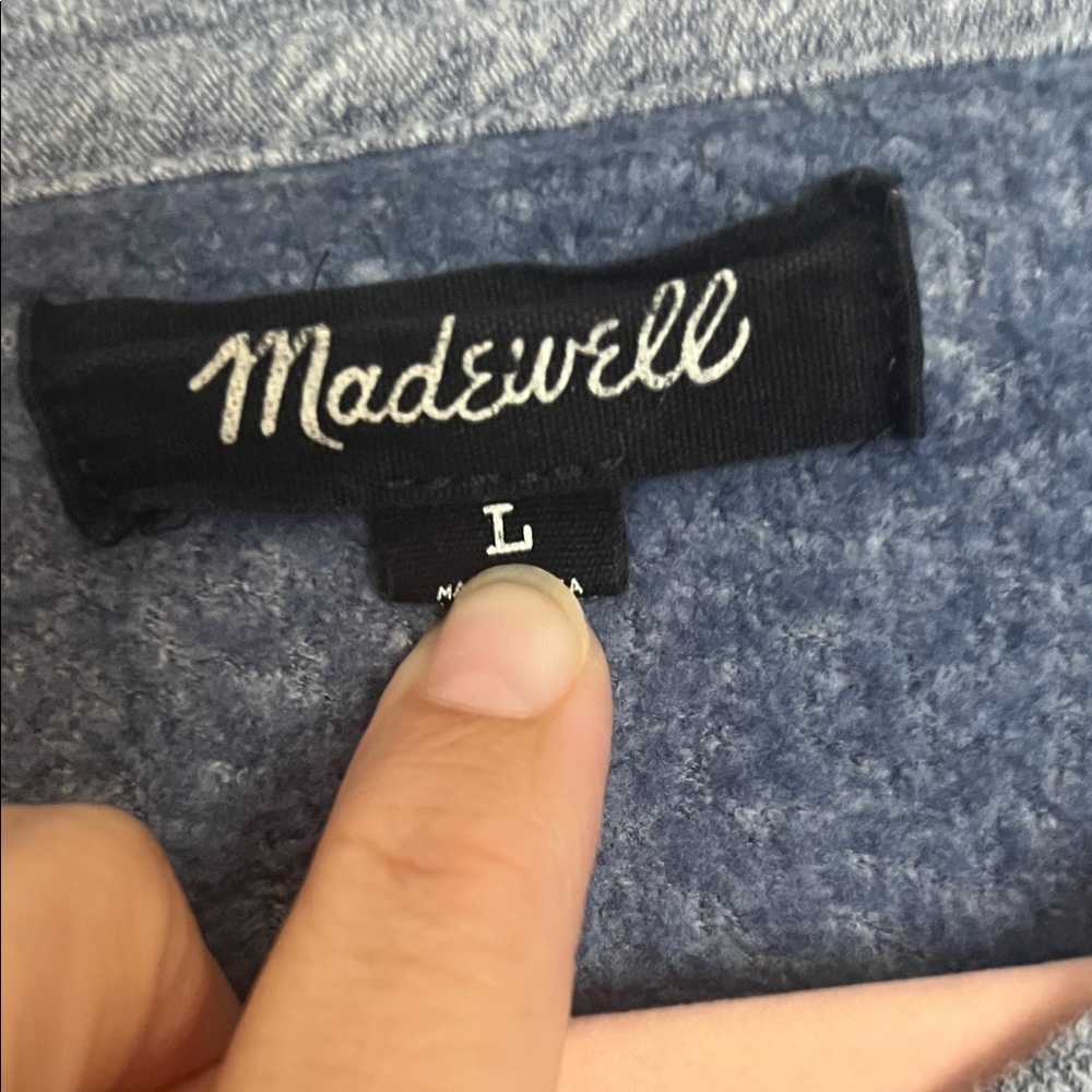 Madewell Blue (looks like denim color but sweatshirt) Sweatshirt - Picture 2 of 3
